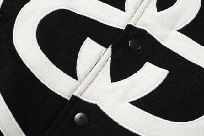 Stüssy Logo Embroidered Wool Jacket