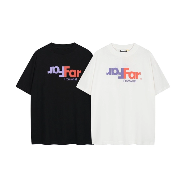 Far archive Spoof Express Logo Print Short Sleeve T-shirt