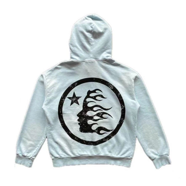 HELLSTAR Fire Sky Blue Hoodie