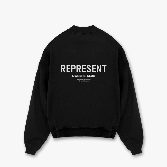 REPRESENT Minimalist Logo Print Crewneck Sweatshirt