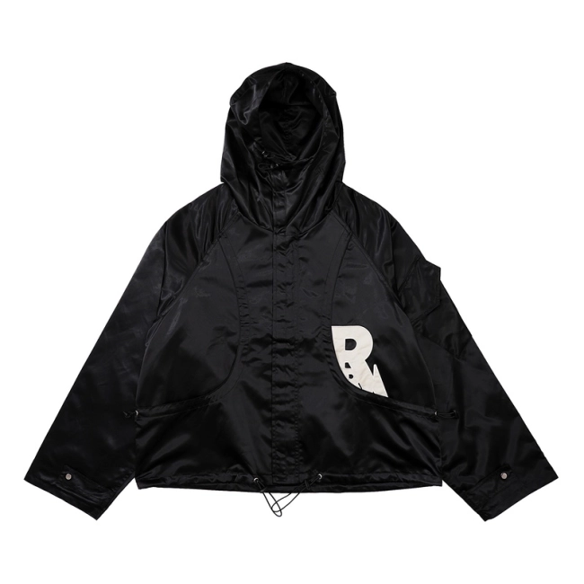 RRR123 Logo Letter Lightning Print Cotton Jacket