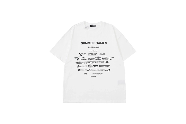 Raf Simons Collaborative Logo Letter Print Short Sleeve T-shirt