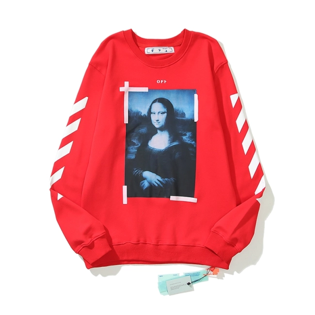 OFF-WHITE Blue Monalisa Slim Crewneck