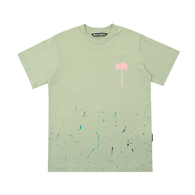 Palm Angle T Shirts Palm Tree Paint Spots Printed T Shirt