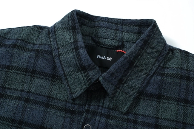 VUJADE Flannel Quilted Plaid Jacket