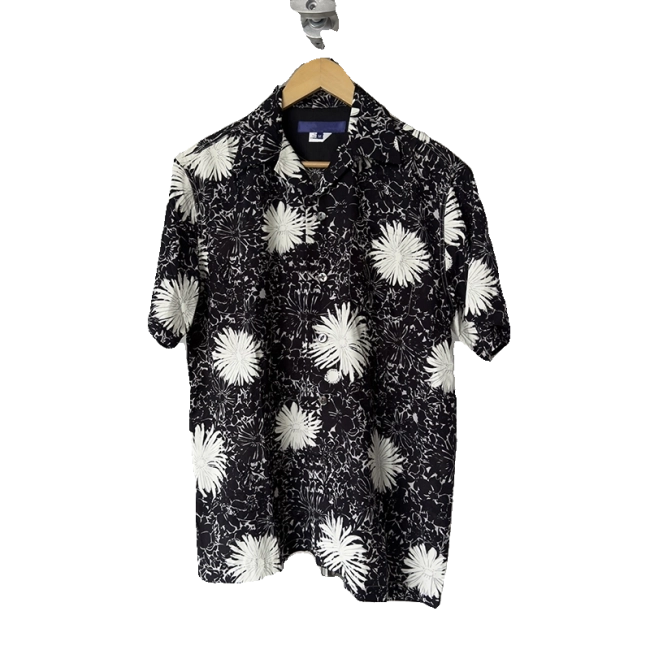 CG style 16SS Epiphyllum counter-print rayon Hawaiian short-sleeved shirt