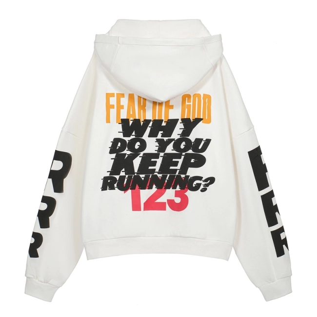 Fear of God Letter Print Hooded Sweatshirt