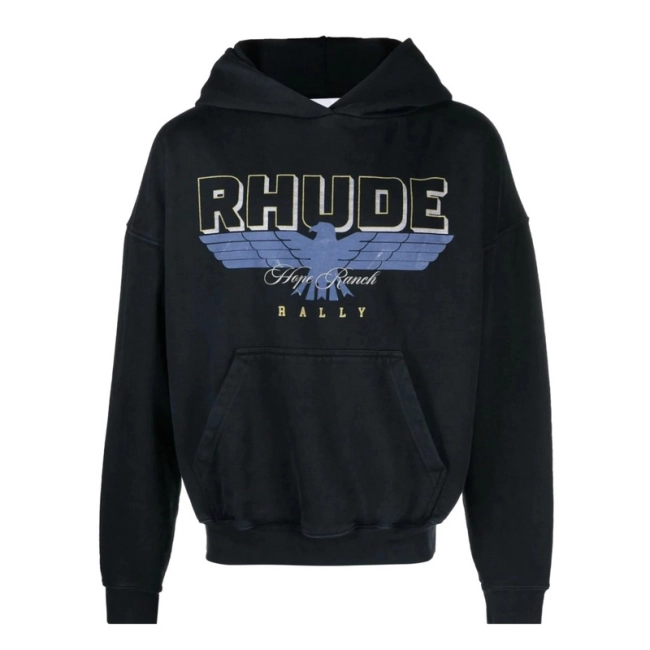 RHUDE Ranch Logo-Print Cotton Hoodie