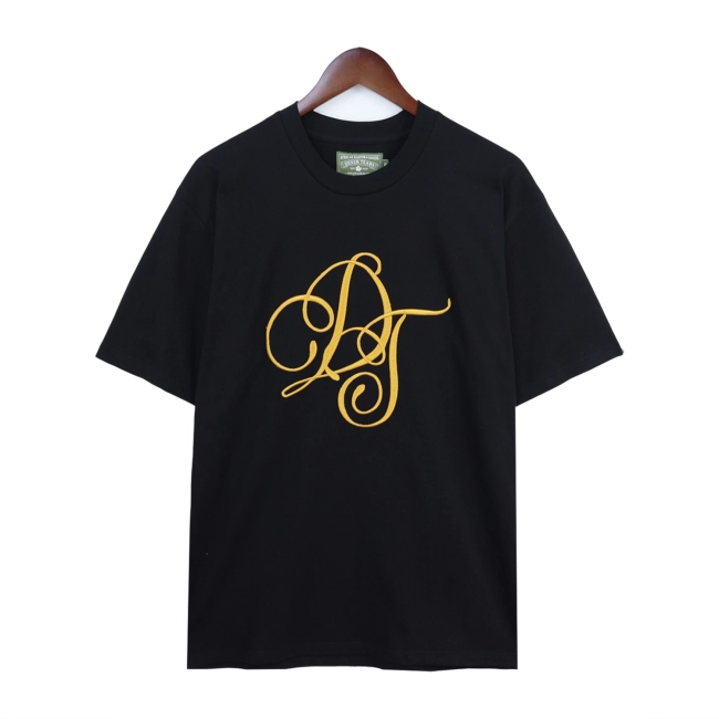 DENIM TEARS Metallic Gold Script T-Shirt