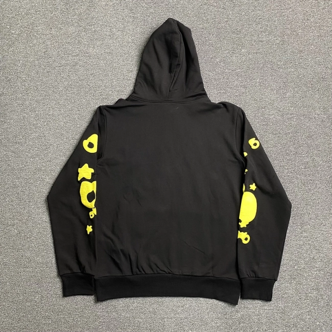 Sp5der Wed Yellow Star Hoodie