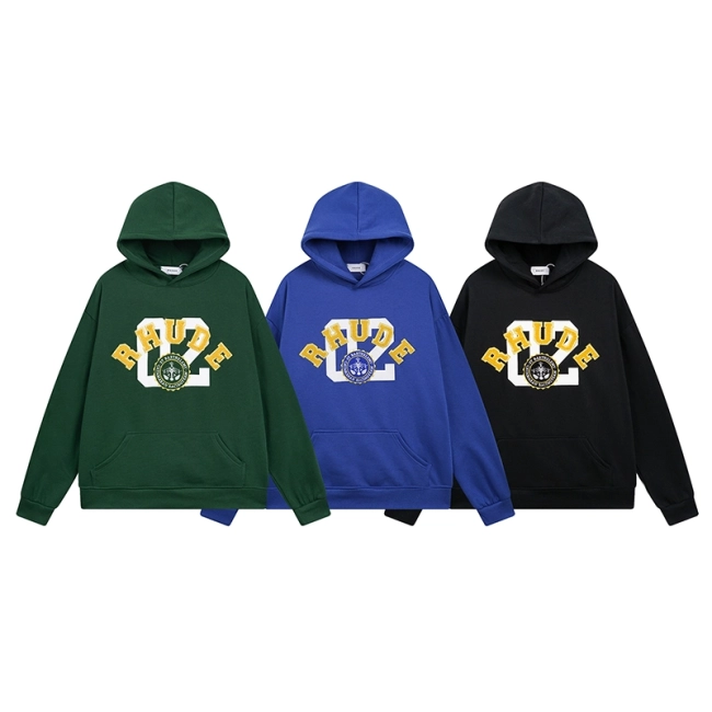 Rhude Flocking Logo Badge Letter Hooded