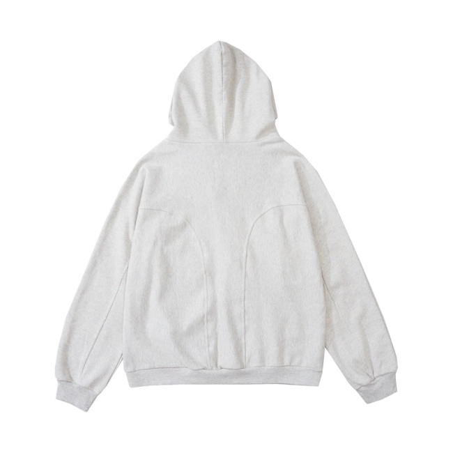 Grailz Buttoned Spliced Solid Color Vibe Hoodie