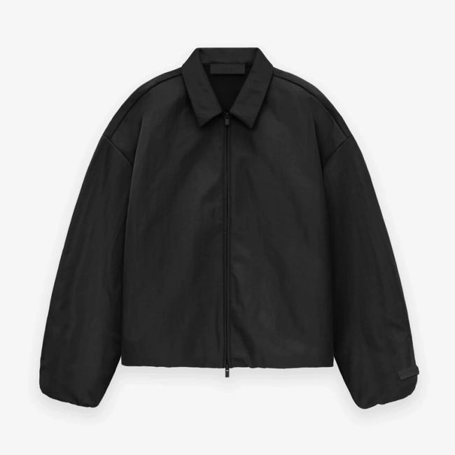 Fear of God Essentials Stand Collar Letter Patch Windbreaker Jacket