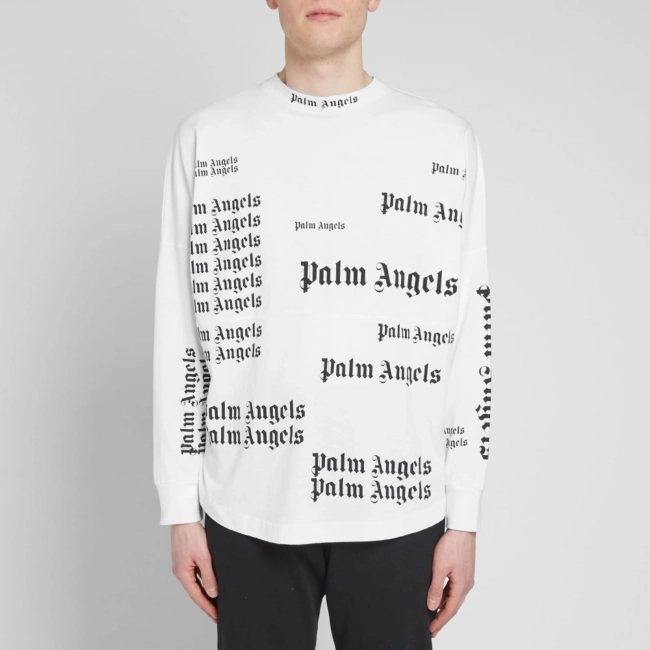 Palm Angels Long Sleeve Multi Logo Tee