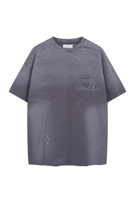 MM6 Maison Margiela Distressed Hole Letter Pocket T-shirt