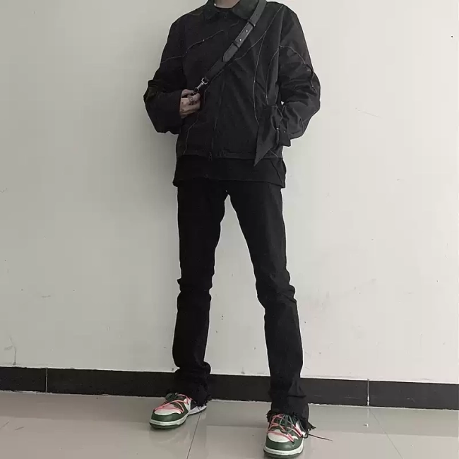 Post Archive Faction  3.0 JACKET CLEANFIT black open line deconstruction pioneer