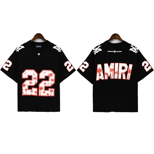 Amiri Oversized 22 Football T-shirt in Cotton