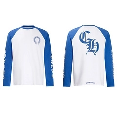 Chrome Hearts CH Baseball Shirt White/Blue