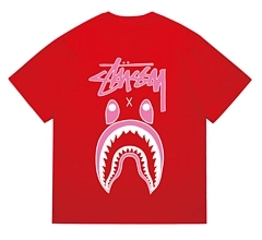 BAPE × stussy ILL COLLABORATION Shark T-shirt