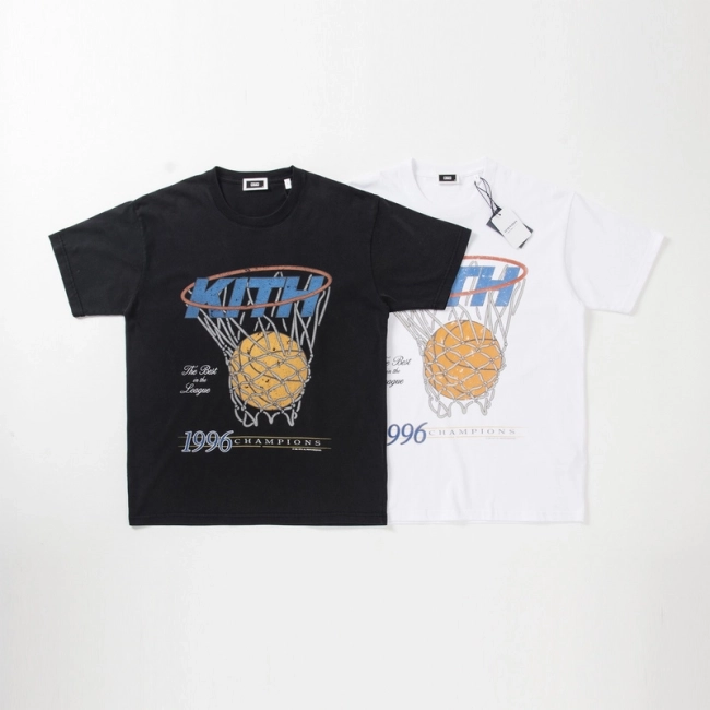 KITH New VTG Dunk Short Sleeve Broken Print Garment Snow Wash T-shirt