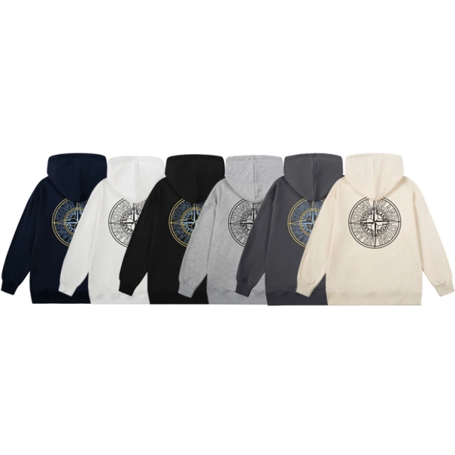 Stone Island logo hoodie