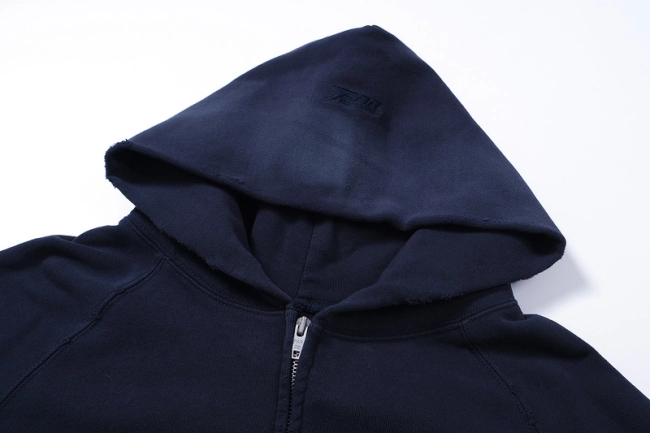 Far archive Washed Zipper Hooded Sweatshirt