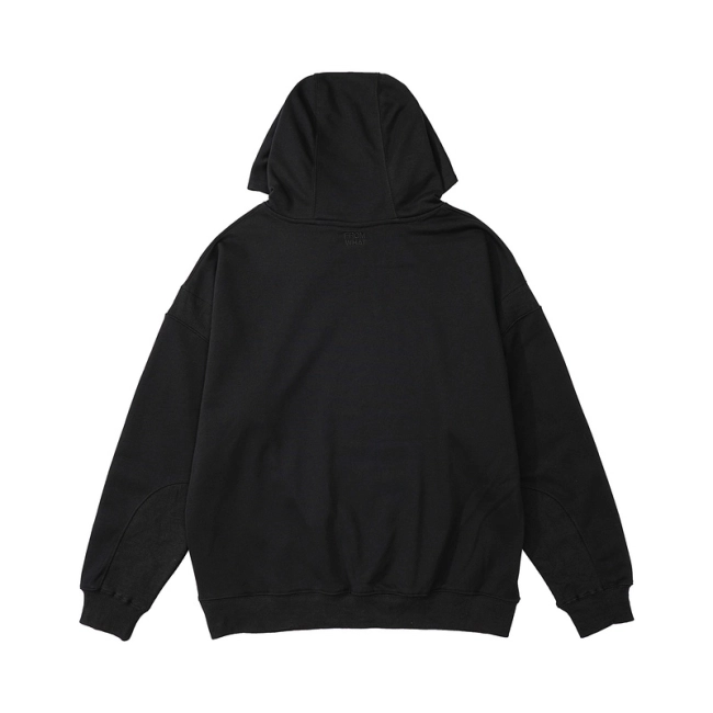 Far archive Ribbed Patchwork Embroidered Logo Hoodie