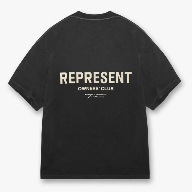 REPRESENT Classic Logo Distressed T-Shirt