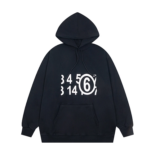 Mm6 Maison Margiela Women&#039;s Black Numeric Logo Hoodie