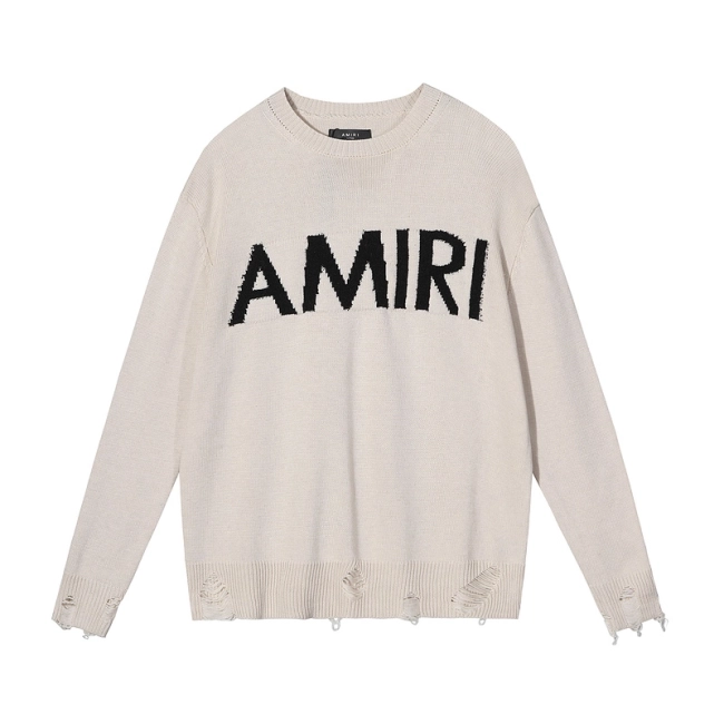 AMIRI Jacquard Fringed Sweater