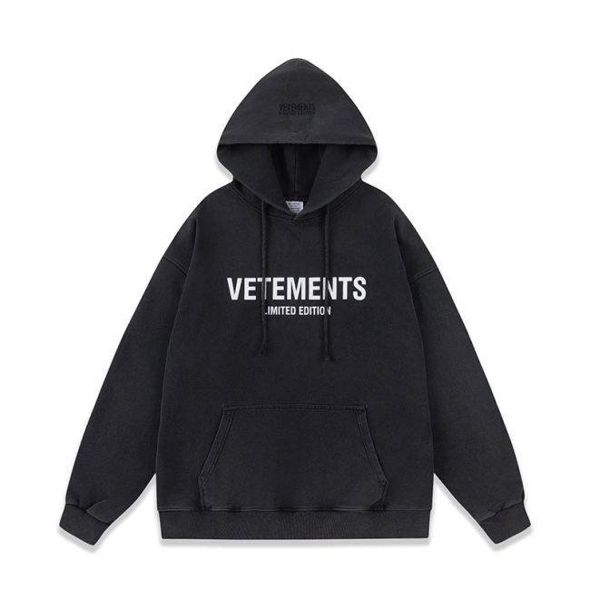 Vetements Limited Edition Washed Distressed Salt Collaboration Hoodie