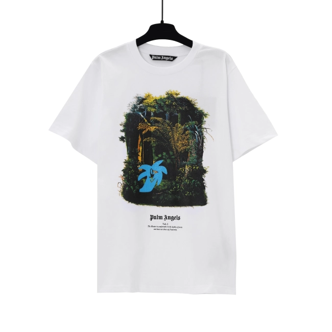 PALM ANGELS HUNTING IN THE FOREST COTTON JERSEY T-SHIRT