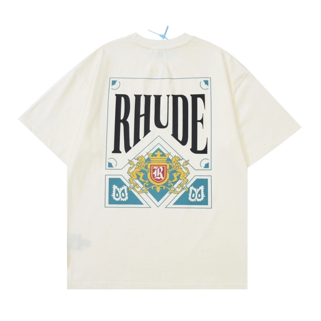 RHUDE Kaleidoscope Playing Card Logo Short Sleeve T-shirt