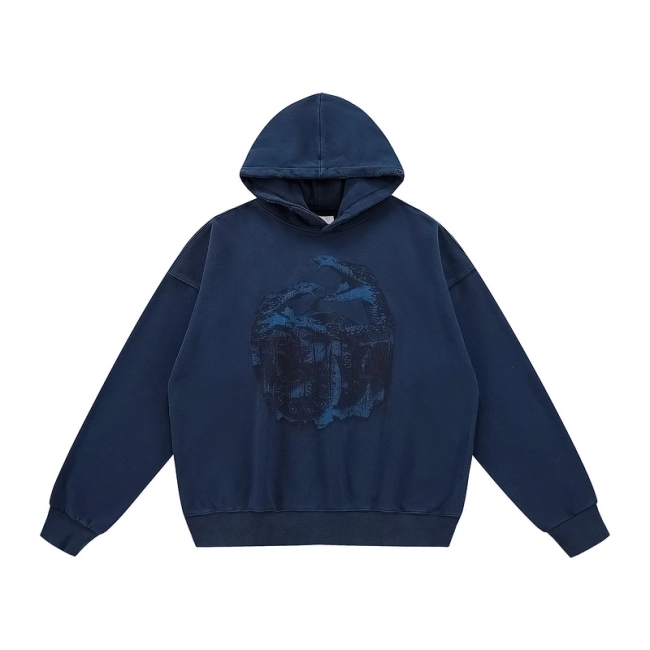 Undermycar Snake Distressed Washed Hoodie