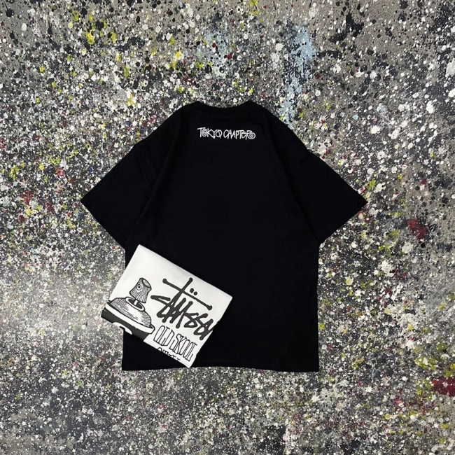 Stüssy Big S Letter Print Round Neck T-shirt