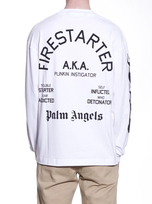 Palm Angels Burning Skeleton Pic Graphic Tee