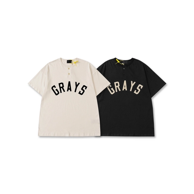 Fear of God GRAYS Henley Short Sleeve T-shirt