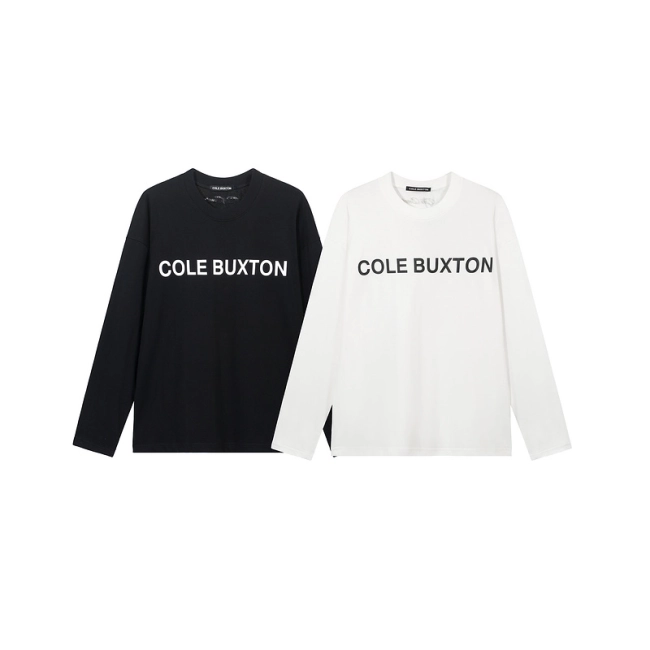 Cole Buxton Minimalist Slogan Logo Long Sleeve T-shirt