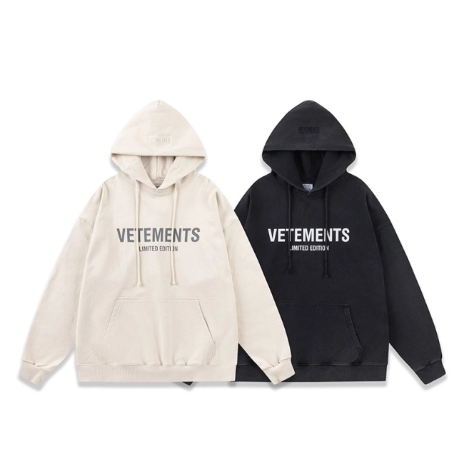 Vetements Limited Edition Washed Distressed Salt Collaboration Hoodie