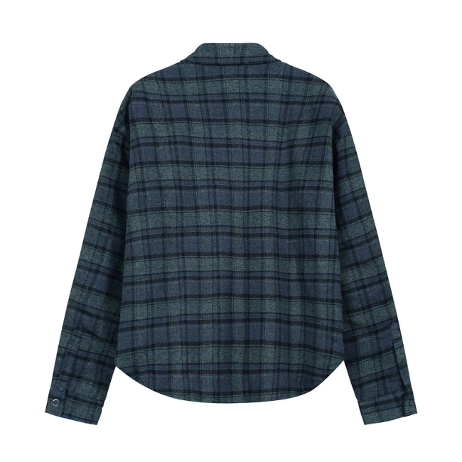 VUJADE Flannel Quilted Plaid Jacket