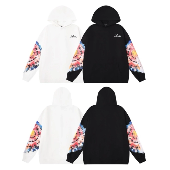 Amiri Logo Printed Tie-Dyed Hoodie