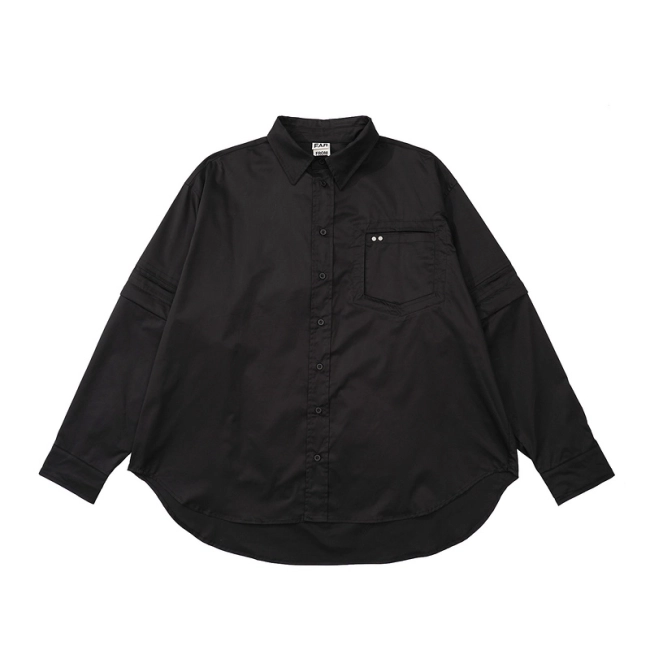 Far archive Washed Detachable Shirt Jacket