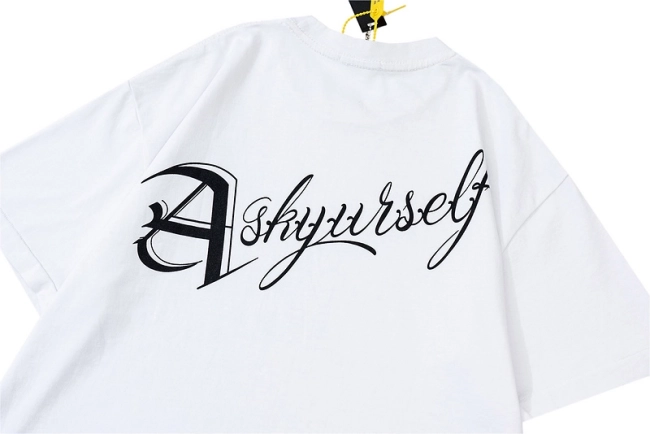 ASKYURSELF Destroyed Letter Print T-shirt