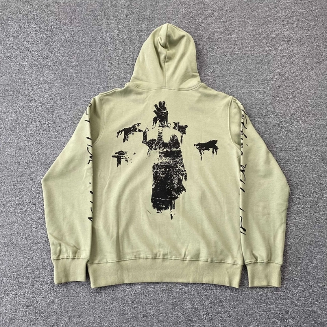 VERTABRAE ARMY GREEN PRAYING HOODIE