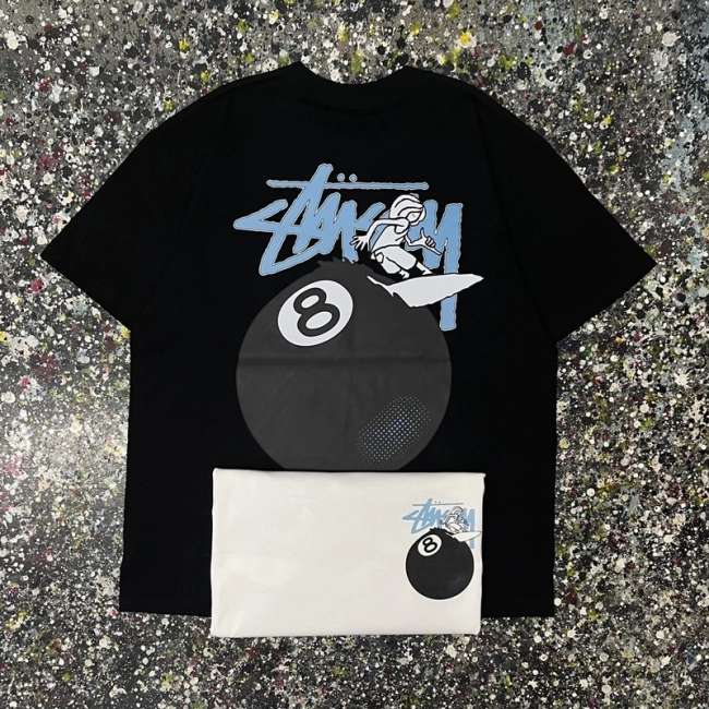 Stüssy Black 8 Print Tee