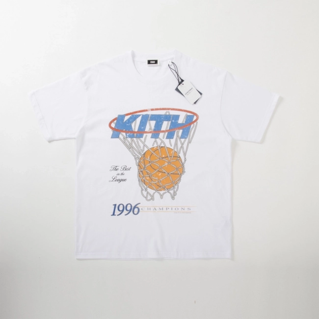 KITH New VTG Dunk Short Sleeve Broken Print Garment Snow Wash T-shirt