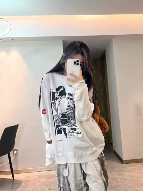 LIFE CAVEMPT cartoon women&#039;s print sweatshirt