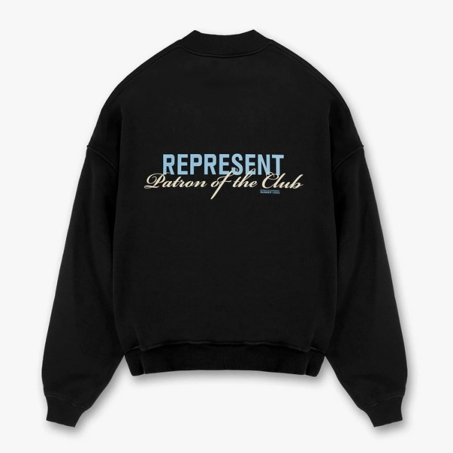 REPRESENT Autumn Winter Logo Print Crewneck Sweatshirt