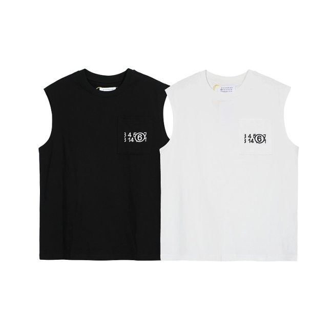 MM6 Maison Margiela LOGO Pocket Print Vest T-shirt