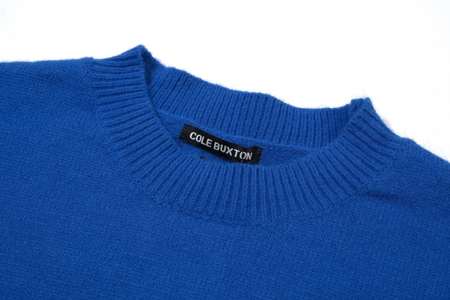 Cole Buxton Minimalist Slogan Jacquard Crewneck Sweater